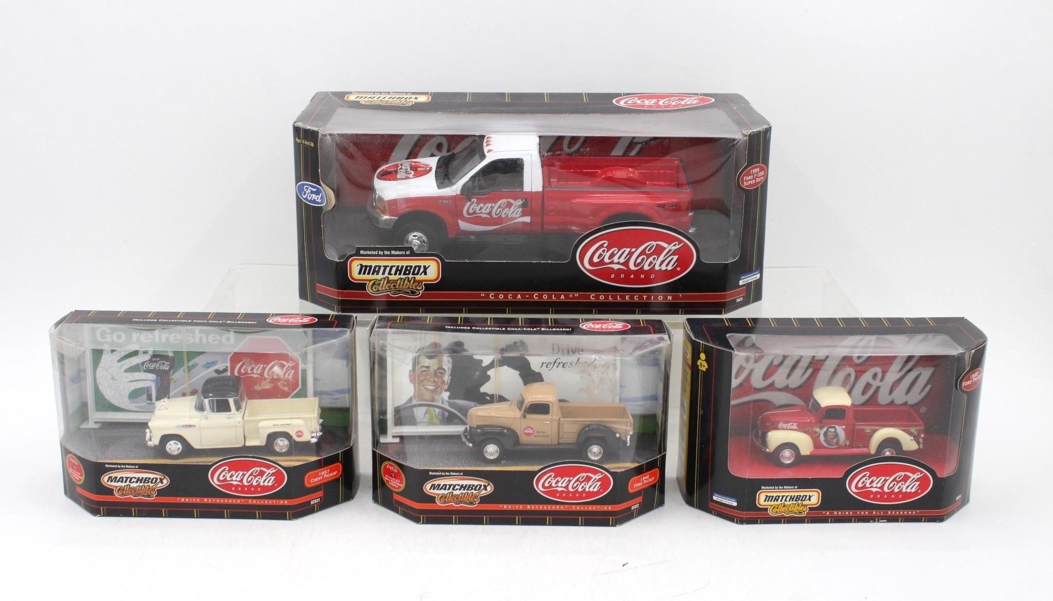 (4) Matchbox Collectibles Coca-Cola Diecast Trucks