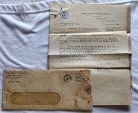 Complete Letter & Envelope 1927 US Veterans Bureau