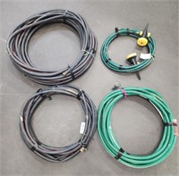 (4) Lawn Hoses w/ (2) Sprinkler Heads