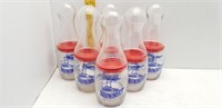 6PC SHOWBOAT GLASS BOWLING-PIN CANISTERS byLIBBEY