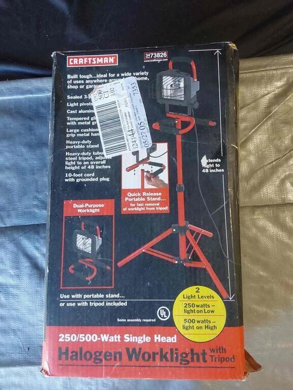 Craftsman Halogen Worklight with Tripod