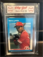 1987 Fleer Barry Larkin Rookie Graded 10