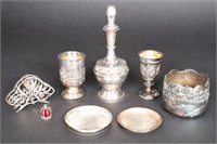 Judaica Sterling Silver Tableware Group