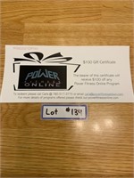 100 dollar Certificate at Power Fitness Online