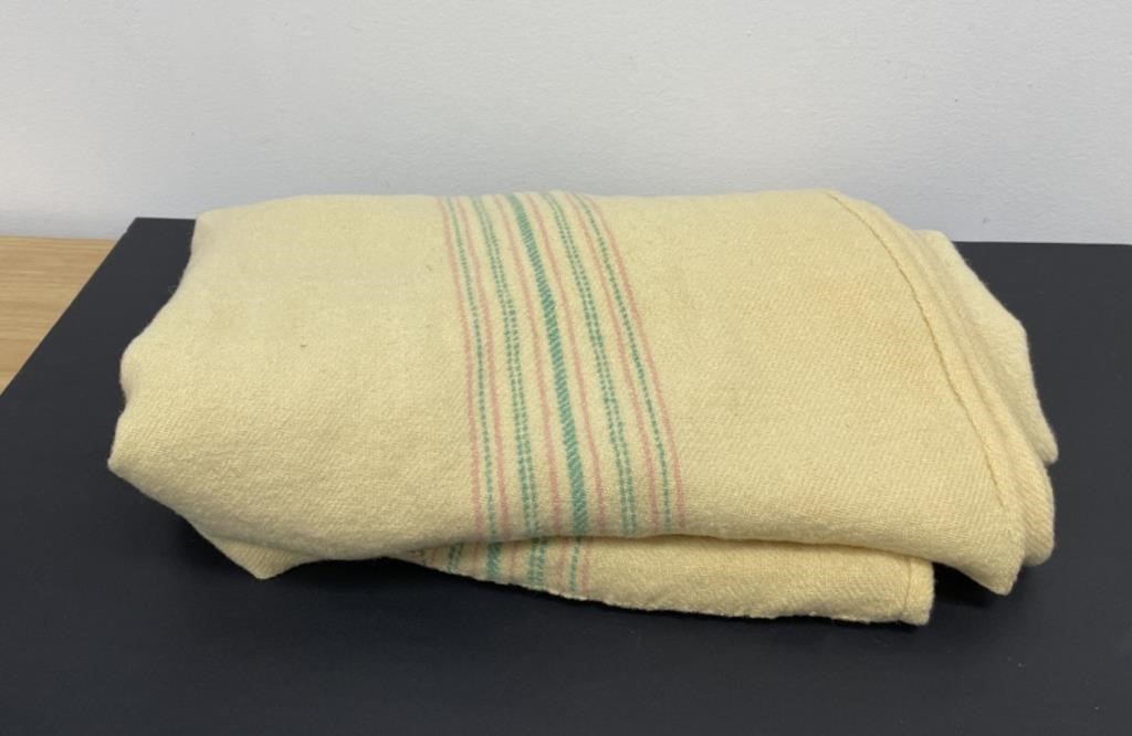 Antique Hand Spun and Woven Wool Blanket