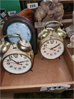 WIND UP ALARM CLOCKS & OTHER CLOCKS