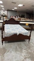 Full Queen Anne Bed With Mattress & Box Springs