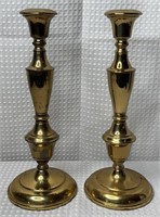 Pair of Vintage Brass Candlestick Holders