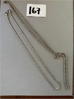Bali Style Sterling Necklaces 22" & 30"