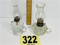 (2) Mini Oil Lamps