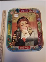Vintage Coca Cola Metal Tray 10.5" x 13 1/4"