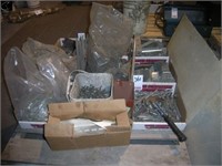 Pallet w/ large selection of brackets, bolts
