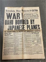 December 7, 1941 Hawaii newspaper more bombed by