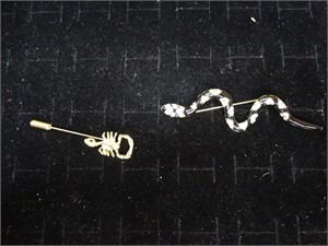 Scorpion & Serpent Stick Pins
