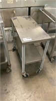 1 Stainless Steel 15x32 rolling 2 Shelf Cart