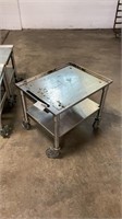STAINLESS ROLLING APPLIANCE CART WITH GREASE PAN,