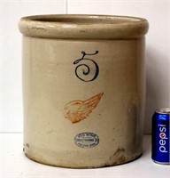Red Wing #5 Stoneware Crock Nice Shape w Graphics