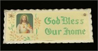 Vintage "God Bless Our Home" Picture