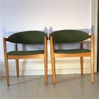 PAIR KRUG MID CENTURY UPHOLSTERED ARMCHAIRS CANADA