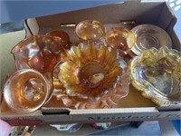 Collection Vintage Marigold Carnival Glass