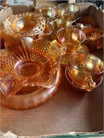 Collection Vintage Marigold Carnival Glass