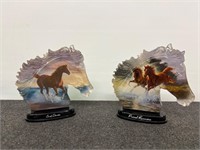 2 - Bradford Exchange Horse Plaques
