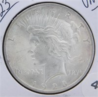 1923 UNC Peace Silver Dollar.