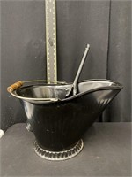 Vintage Metal Coal Bucket w/ Scoop