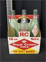 Vintage Royal Crown Cardboard Carrier w/ Bottles