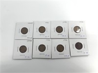 Collection of eight 1932 and 1932 D wheat cents, g