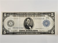 1914 $5 Federal Reserve Note FR-855