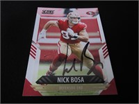 Nick Bosa signed football card COA