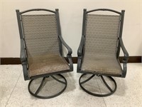 2 - swivel patio chairs