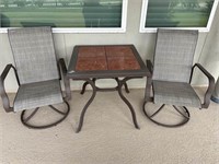 Lot Of Two Outdoor Chairs And Table