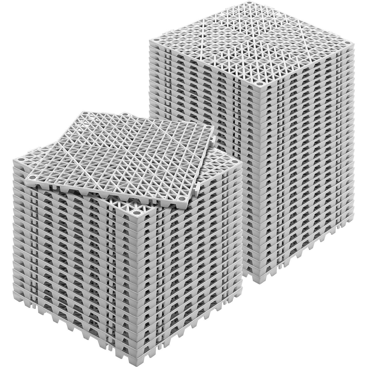 VEVOR Drainage Tiles 12x12  50PCS Gray