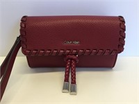 Calvin Klein Wallet Faux Leather Wristlet 7 1/2 X5