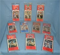 Group of sports collectibles