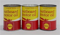 SHELL OUTBOARD MOTOR OIL CAN (3)