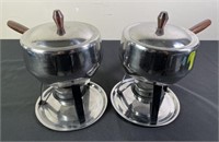 MCM Stainless Steel Fondue Sets (2)