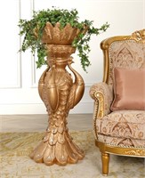 Copper Drizzle Large Peacock Vase