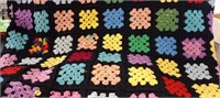Granny Square Crochet Afghan With Extra Squares