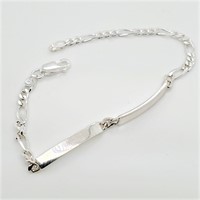 SILVER 925 MARKED, LOBSTER CLAW CLASP, FIGARO
