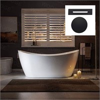 WOODBRIDGE-Drain & O Bathtub, Matte Black