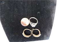Sterling 925 Hoop Earrings and Ring