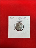 1891 Seated Liberty Dime Coin