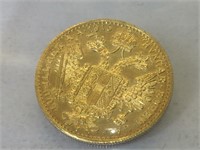 Gold 1-Ducat Austrian Gold Coin - dated 1915 -