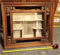 1960s Antique Shadowbox Mirror with Wooden