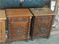Two Small Storage End Tables