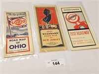 Trio of Vintage Standard Oil Road Maps-1930's