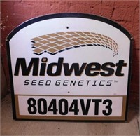 Midwest seed genetics farm field sign marker